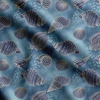 Soimoi Sea Shell tiskani, pamučni satenski spandeks, šivaće tkanine uz dvorište široko, ukrasna tkanina