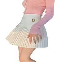 Blotona Ženska djevojka Nasledna a-line mini suknja Ljetni kauzalni struk Čvrsta boja Frill haljina