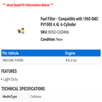 Filter za gorivo - kompatibilan sa GMC PV 4,4L 6-cilindrom