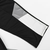 Tajice za žene Tummy Control Modna boja podudaranje fitness 7-točke obrezive hlače bijeli xl