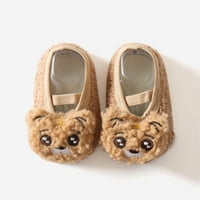 Leey-World Toddler Cipele i djevojke Crtani lik uzorak za toplu podlogu cipele u zatvorenim podne čarape Nelični modni ekstra široki dječački cipele, kaki