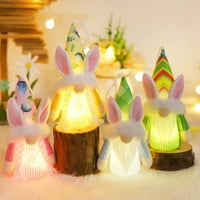 Talus Uskršnja gnome lutka sa LED svjetlom ručno izrađenim PP pamukom punjene užarene plišane bez licane