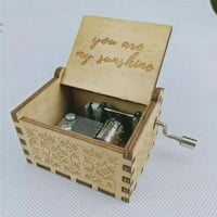 Drvena muzička kutija, ručne ručne klasične antikne isklesane drvene muzičke kutije za Valentinovo,