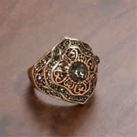 Frehsky prstenovi Boho etničko mladenke Vjenčani prsten antikne zlatne boje Veliki kameni prstenovi