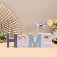 Početna Sign Aqua Viseći blok slova Potpišite rustikalno slobodno vrijeme dekor dekorativnog kućnog