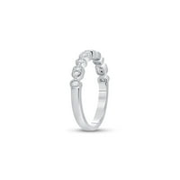Jewels 10kt Bijelo zlato Žene Okrugli dijamantski nosač za bend prstena CTTW