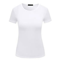 Vrhovi za žene Ljeto O-izrez čiste boje bluza kratkih rukava Ležerne prilike majice