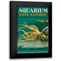 Vintage Apple Collection Crni moderni uokvireni muzej umjetnički print pod nazivom - Aquarium East London