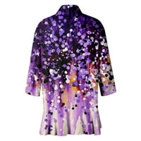 Ženski kimonos za ljetno lagano otvoreno prednje kardigan ruffles bluze za bluze soft draped cvjetni