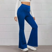 Joga hlače sa džepovima za ženske ženske ležerne ljetne solidne elastične visoke strukove tanke hlače