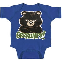 Toddlers GrrRumpy medvjed Bodysuit - Crvena - meseci