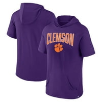 Muške fanatike marke Purple Clemson Tigers Outline majica Donjeg luka