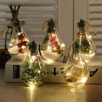Goodhd božićni ukrasi žarulja sa LED-om Xmas Tree Viseći privjesak za ukrase