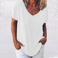 Majice u inleife za žene čišćenje modnih žena Ljeto casual kratkih rukava Majica pulover Majica od labave