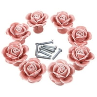 Elegantna ruža cvijeća keramička kabine za ručke ružičaste ručke za ladicu