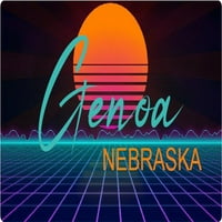 Đenova Nebraska vinil naljepnica Stiker Retro Neon dizajn