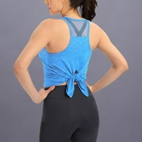 Ženske tenkovi prsluk Camis Camisole Worktout Sportski trkački spremnik Mesh spajanja stila Yoga Majice za obuku TEE ženska odjeća