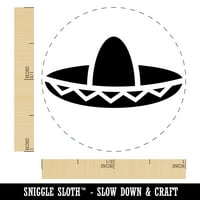 Sombrero Mexico Mexican Fiesta šešir samo-inkinga gumena mastilica mastilica - smeđa tinta - srednja