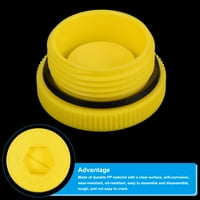 UXCELL UNF1- Hold utikači Plastični muški navojni kapu sa utičnicama, žuti paket