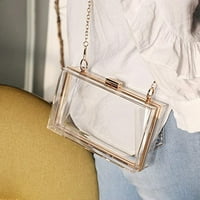 Žene akrilne prozirne večernje torbe torbice kvačilo vintage banketske torbe, prozirnu bijelu