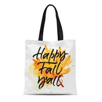 Platno tota torba Happy Fall y Sva jesen Moderna četka i ručna trajna za višekratna torba za punjenje