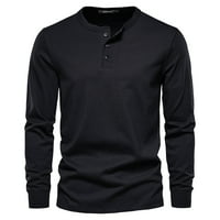 Ketyyh-Chn košulja za muškarce Slim-Fit s dugim rukavima Flannel majica Black, XL