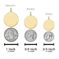 Slikovitolgold.com Saint Agnes Religiozne medalje Ogrlice Privjesci za odrasle-3 4in Nickel-14K žuti