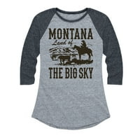 Instant poruka - Montana zemlja velikog neba - Ženska grafička majica Raglan