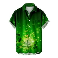 Majice na plaži Muški dugme St. Patrick's Dugme Down majica kratkih rukava Ležerna majica Green Shamrock