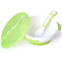 Kidsme Li Baby Usisna zdjelica za usisavanje sa kašikom zelenom bojom