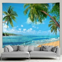 Ocean Pejzažno tapiserija morska obala Palm Tree dnevni boravak Pozadina spavaće sobe Viseći zavjesu