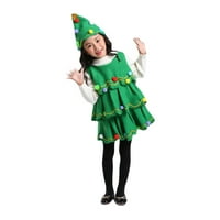 Dječji božićni stablo kostim dodaci Xmas Tree Hat haljina Božićna performanse Prikaži Cosplay prerušiti