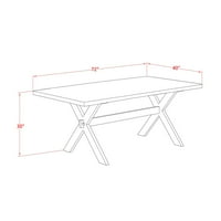X727MZ716 - Set blagovaonica - Pravokutni stol i Parson stolice - višebojna boja