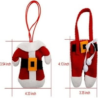 Božićni pribor za jelo Držači sa srebrnim pribojem džepovi noževi viljuške torbe Santa odijelo Xmas