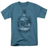 Trevco Batman-Batcave - Odrasli kratkih rukava 18- TEE - Slate- 3x