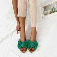 Ženska casual moda Suede Bowknot Flip Toe papuče ravne plažne cipele