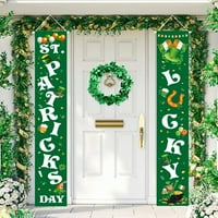 Par-trijepni znakovi viseći ukras 600D Oxford tkanine sv. Patrickov dan za vrata za vrata