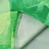 Ženska haljina - casual rever za štampanje jednokratno duga ruka majica s dugim rukavima Green M