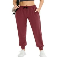 Prednjeg swalk dame jogger hlače visoki struk Activewež džepne duksere teretane Atletski salon Joggers