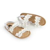Leuncero Kids nejasne sandale Otvori dijapozitivni papuče za klizanje papuča Udoban sandal casual casual elastična stražnja remena bijela 5c
