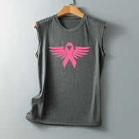 Yanhoo majica s rakom dojke Žene Podrška za rak Majica Pink ružičaste vrpce Rak preživjeli košulje kauzalne