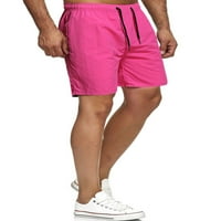Muškarci Plaža Kratke hlače Swim Swim Solid COLOR Ljetne kratke hlače Havajski mini pantalone Kuća za odmor Beach Watermelon Red 5xl