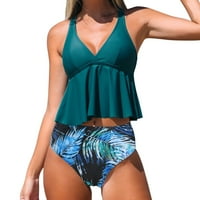 Ženski suknji prsluk vrhovi hlača bikini ispis kupaći komič za kupaći kostim kupaćim kupaćim kupaćim