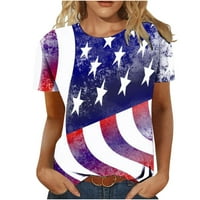 Košulje od 4. jula za žene Plus veličine Dan nezavisnosti Ženska ležerna Seksi modna ljetna okrugla