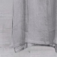 Siva majica haljina Muška pamučna posteljina Henleyji košulja kratkih rukava Hipi Casual Comfort Beach