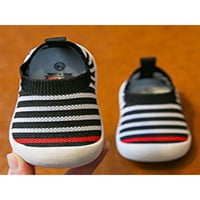 Lacyhop Kids tenisice kliznu na casual cipele mrežice stanovi modna hodanja za cipele Comfort pletene gornje čarape crna 9.5c