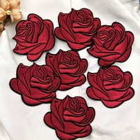IAKSOHDU zakrpa za ruža ruža na krpi cvjetna značka za patch odjeću za odjeću