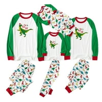 Sunost božićna porodica ružna dinosaur pidžama slatka za odmor za spavanje smjera Sretan božićni podudaranje