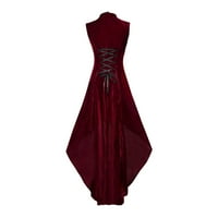 Hvyesh Renaissance maturalna haljina za žene Vintage bez rukava V izrez Visoka haljina s niskim hem