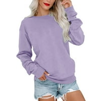 Lroplie dukserica za žene casual okrugli vrat dugih rukava vrhunskog pulover labave verzije pulover džemper